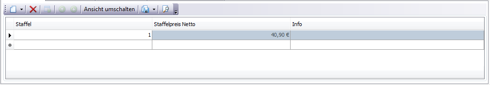 6. Registerkarte Staffelpreise